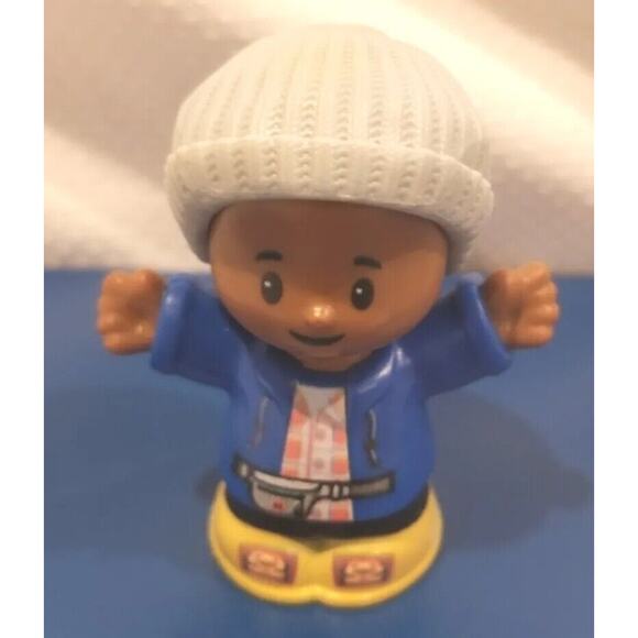 Fisher-Price Little People Train Conductor Child in Winter Hat Older Vehicle - Picture 5 of 12